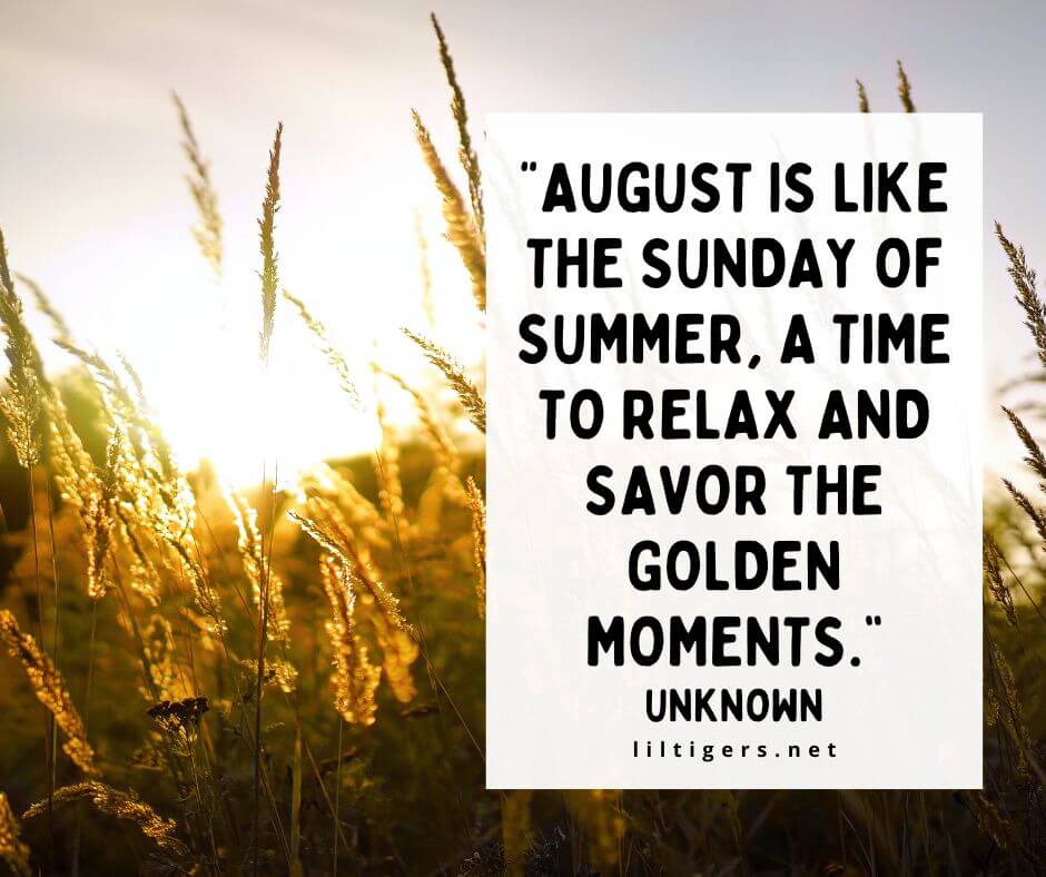 Happy August quotes