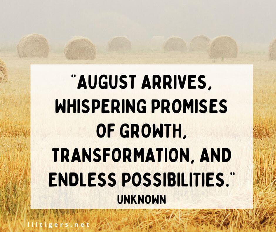 Inspirational August Quotes