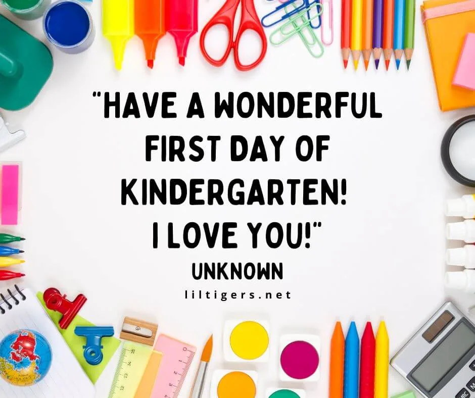 Happy First Day of Kindergarten Wishes