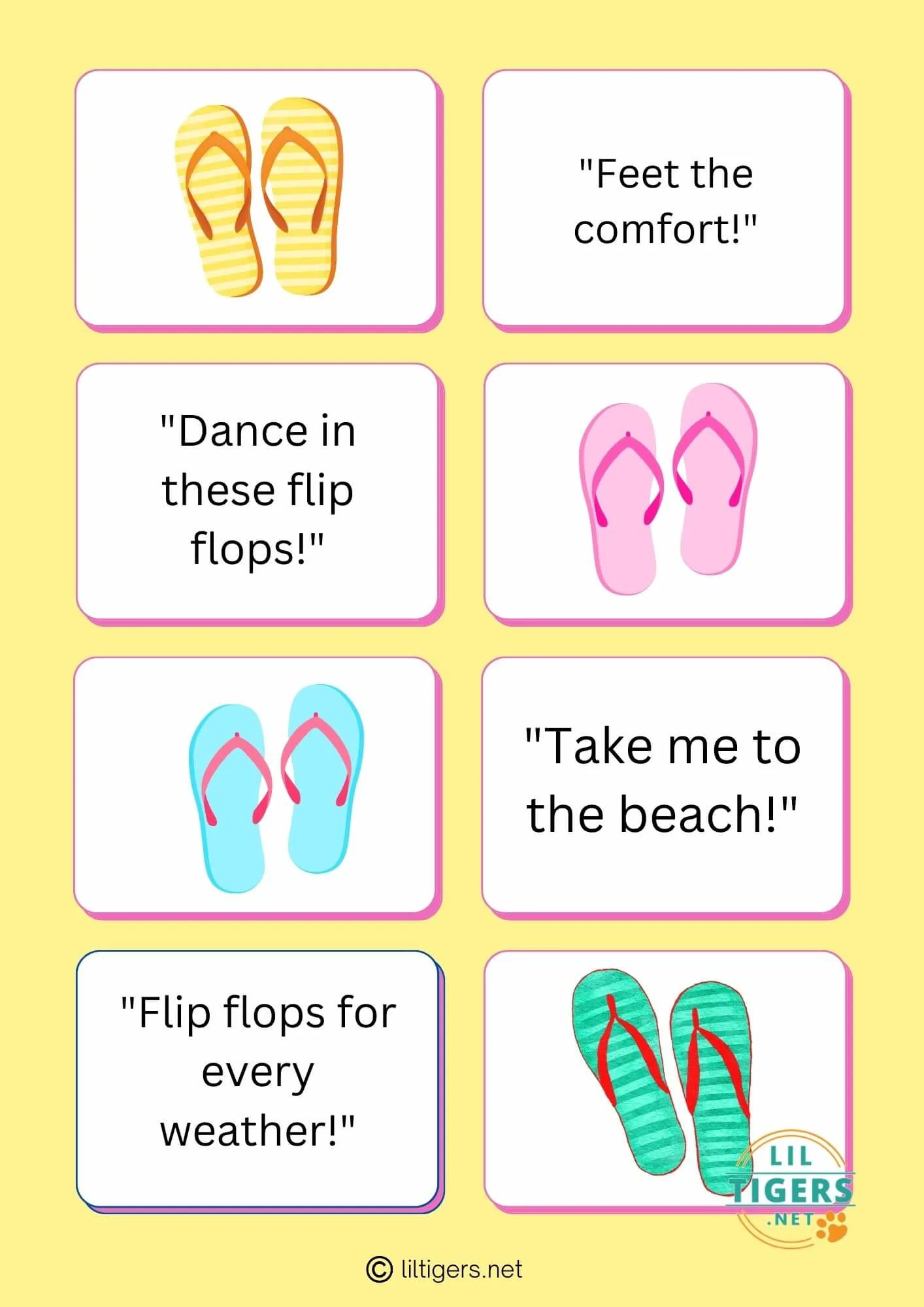 free printable flip flop quotes for kids