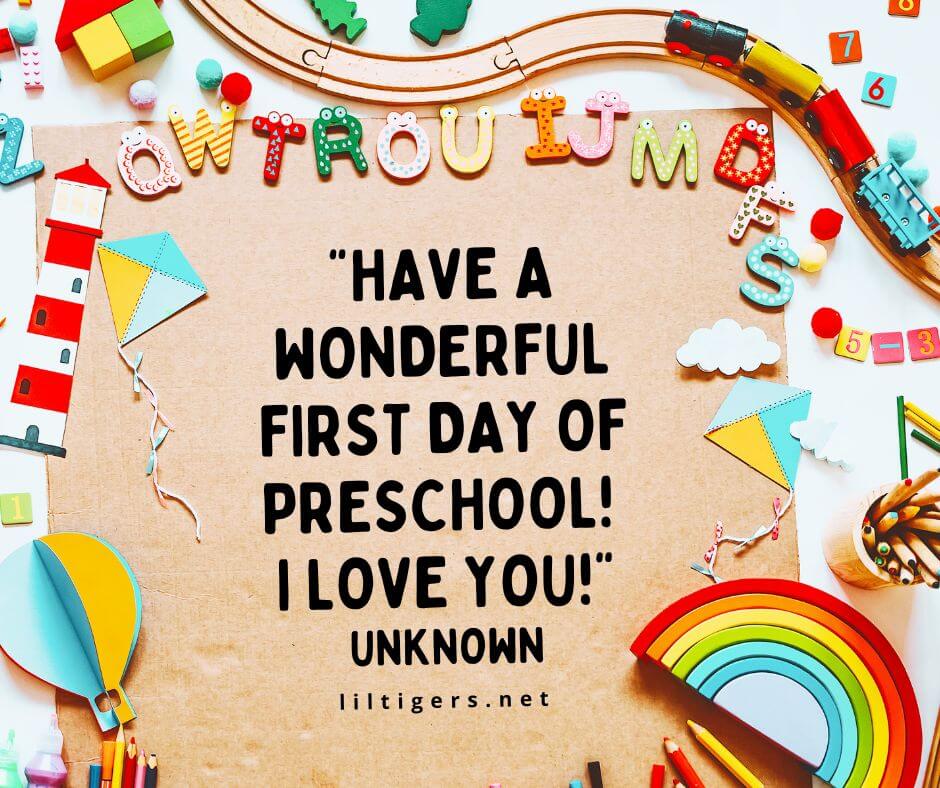 Happy First Day of Preschool Wishes