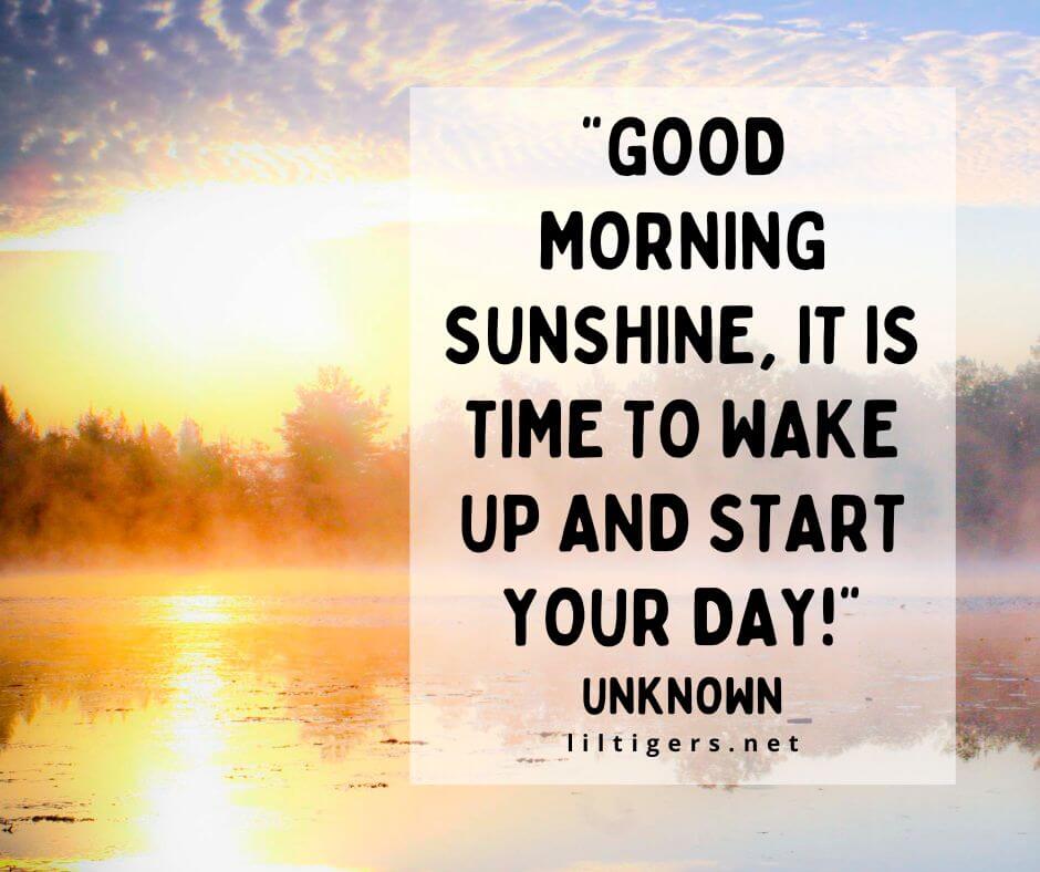 Good Morning Sunshine Quotes for Kids