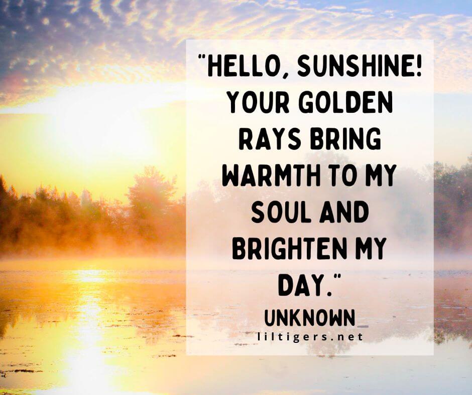 Hello Sunshine Quotes for Kids