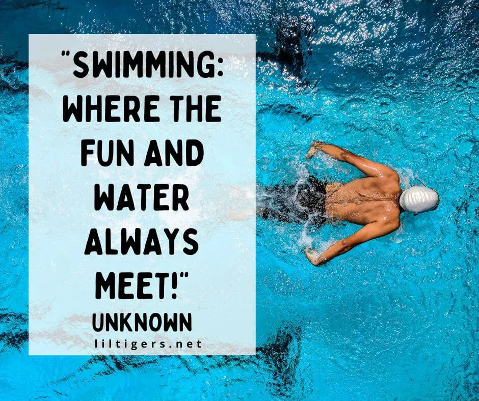 Fun Swimming Captions for Kids