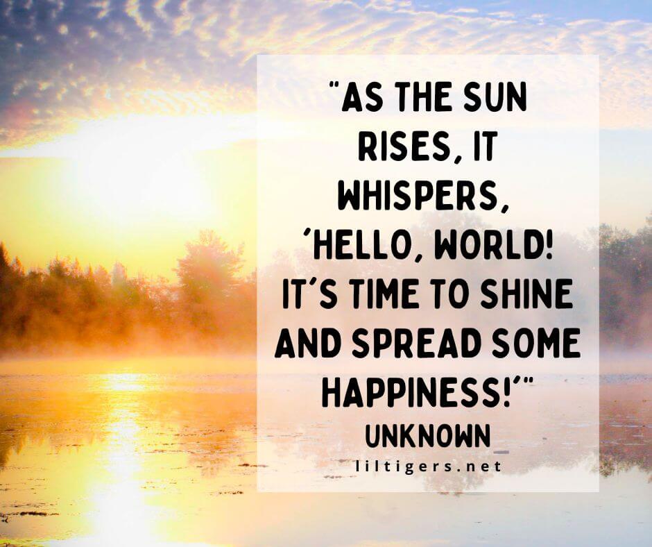 Hello Sunshine sayings for Kids 