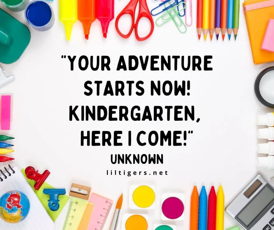 First Day of Kindergarten Sayings for Kids