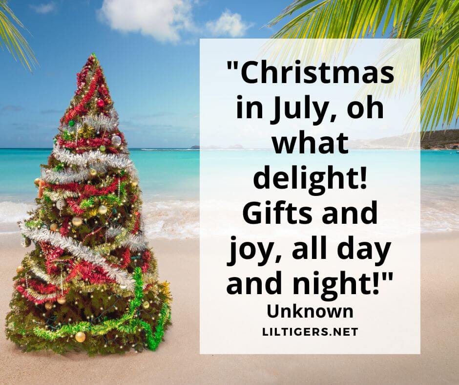 Christmas in July Sayings for Kids