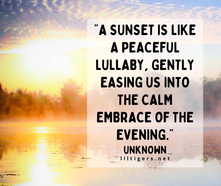 Sunset sayings for Kids