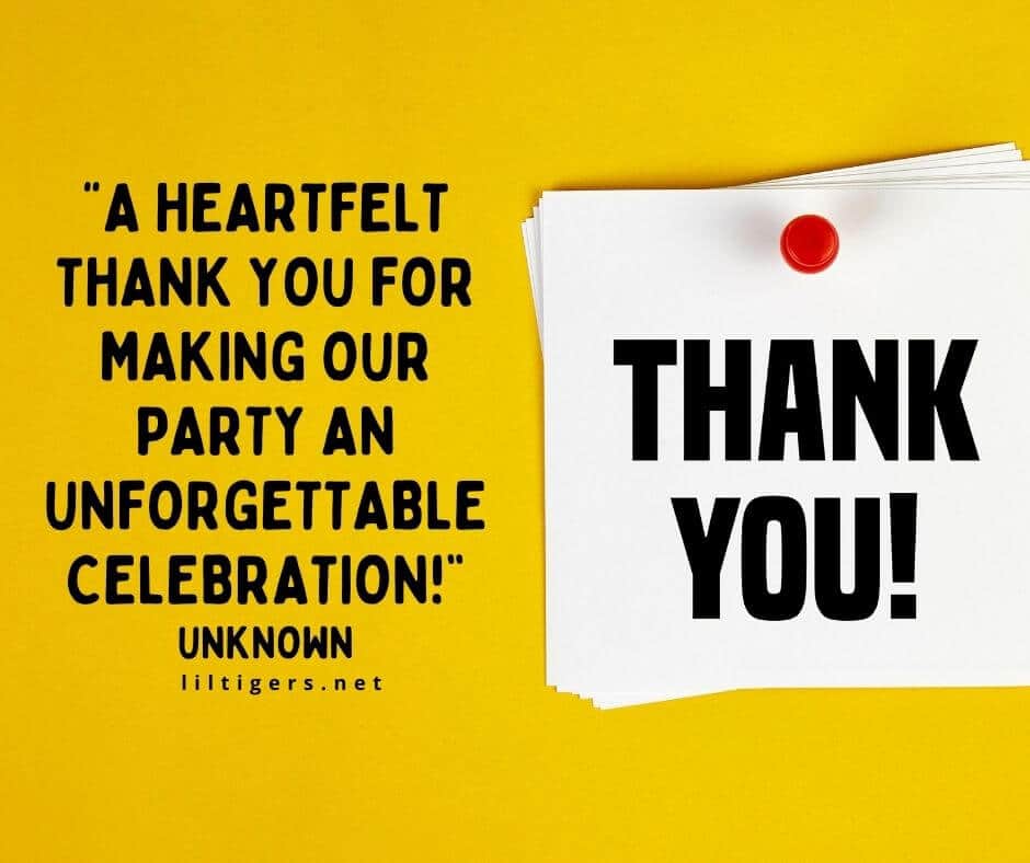 kids Party Thank You Quotes