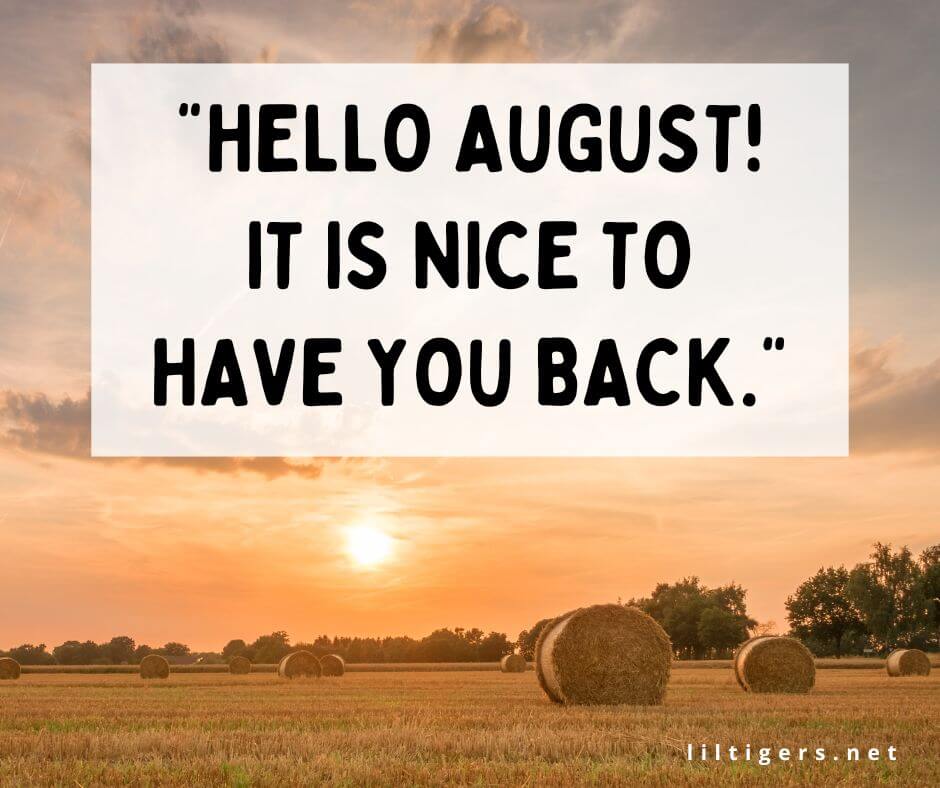 Hello August Quotes