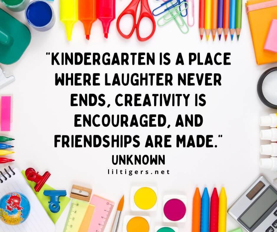 First Day of Kindergarten Sayings for students