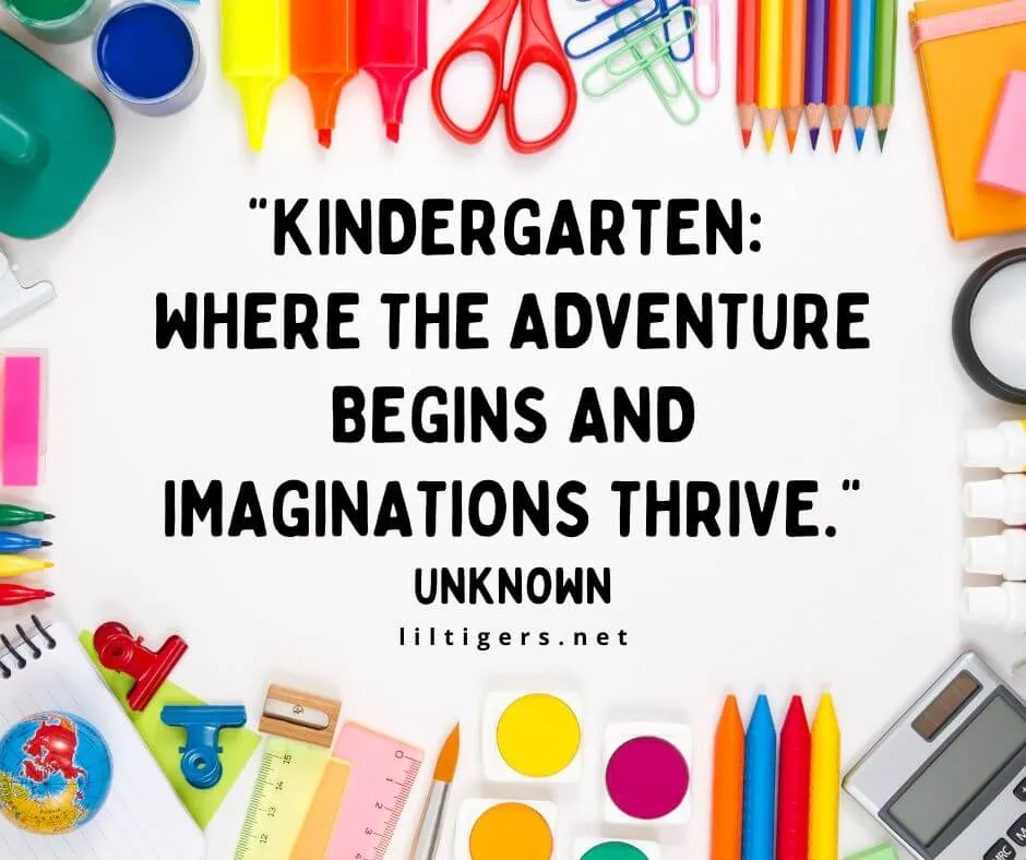 1st Day of Kindergarten sayings for kids