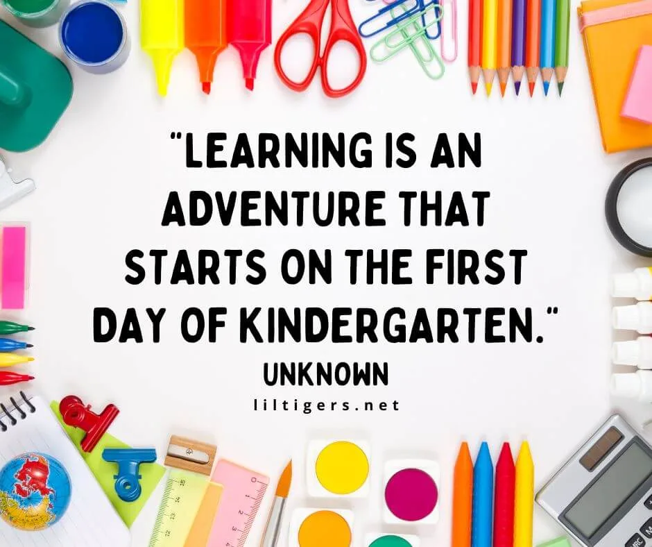 First Day of Kindergarten Quotes Short 