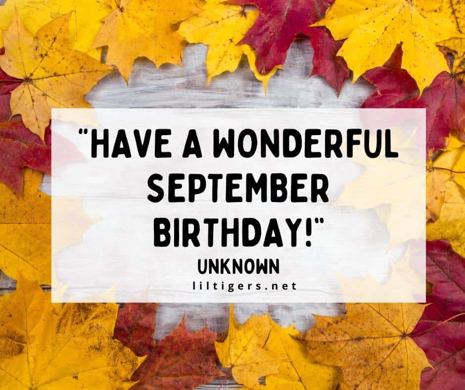 September Birthday Quotes