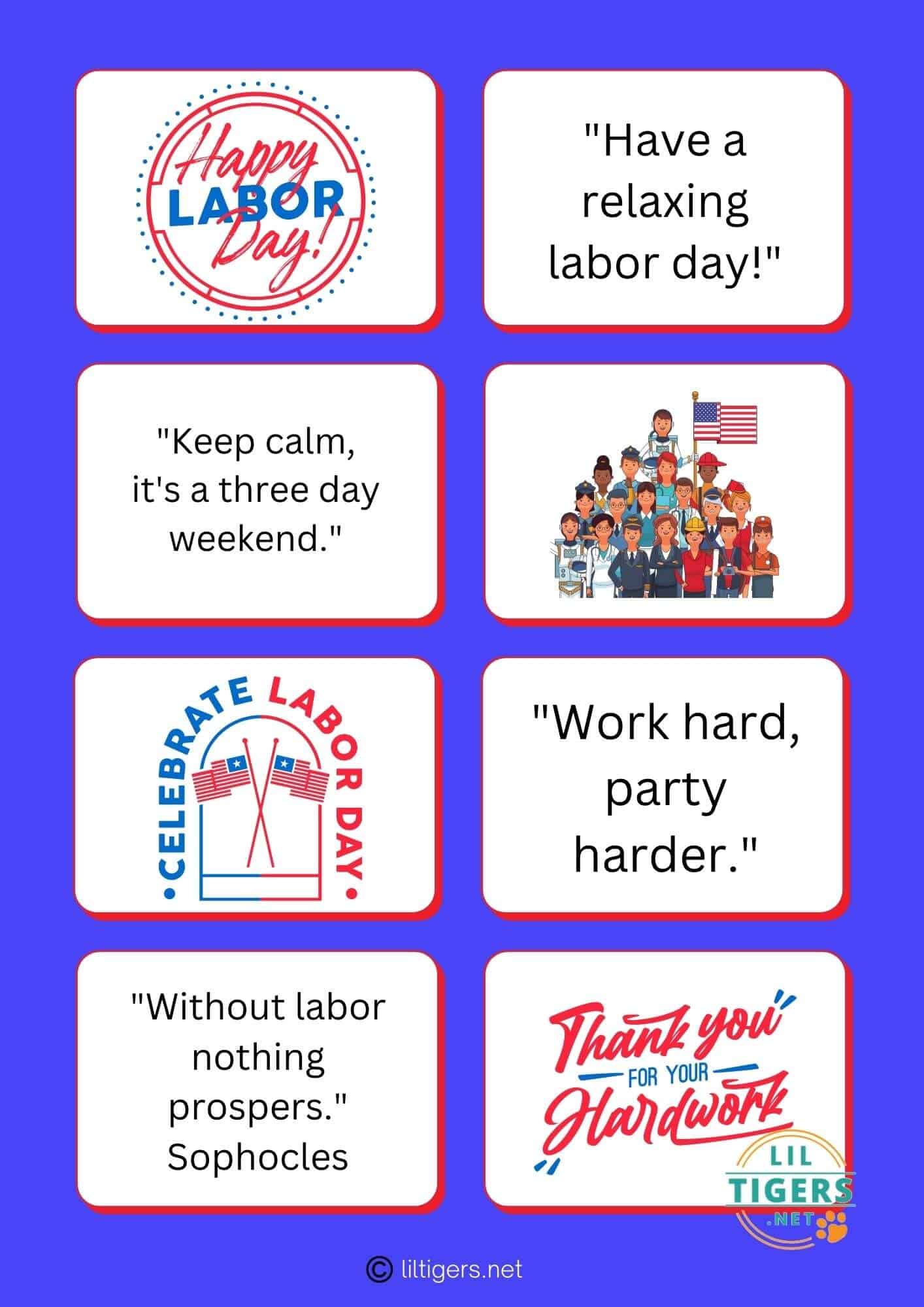 Free Printable Labor Day Sayings for Kids