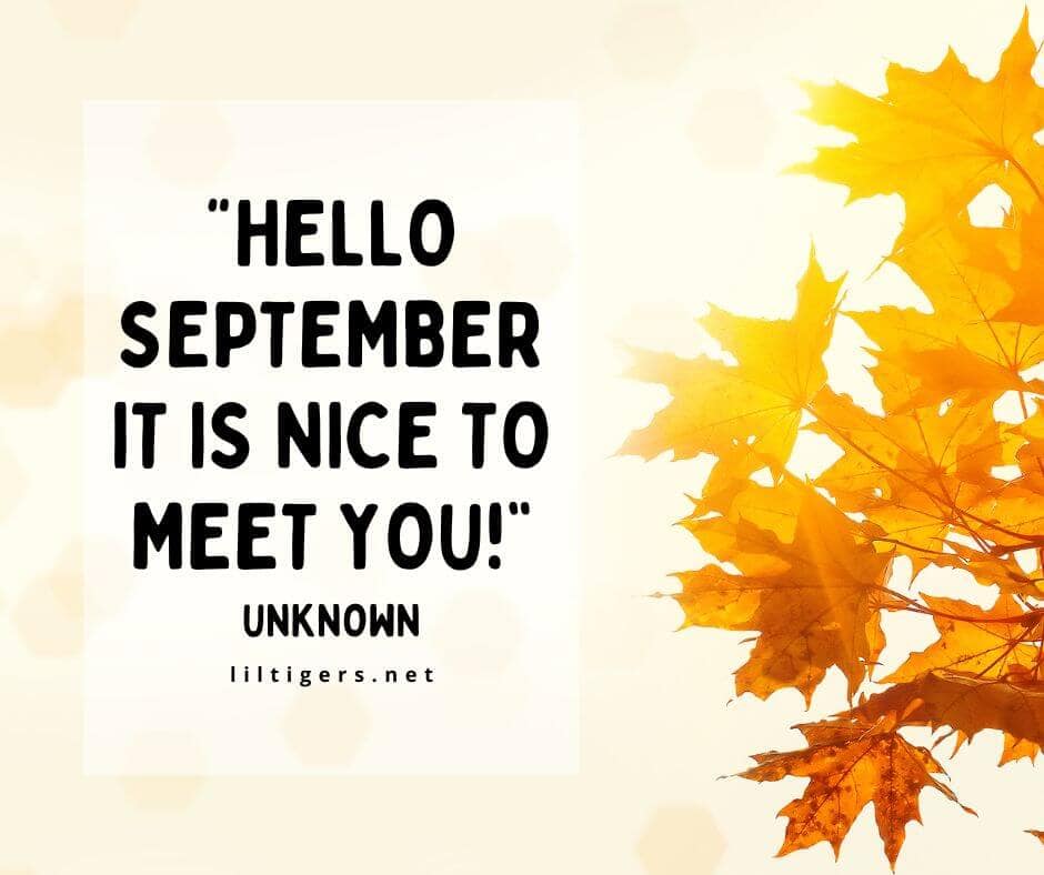 Hello September Quotes