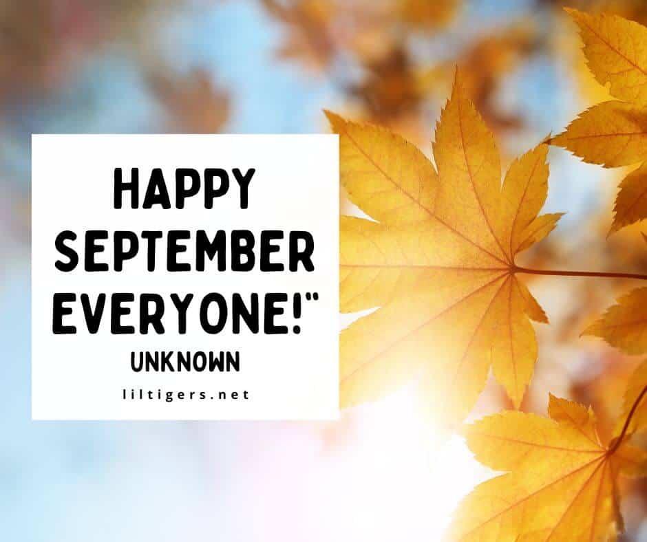 Happy September Quotes for kids