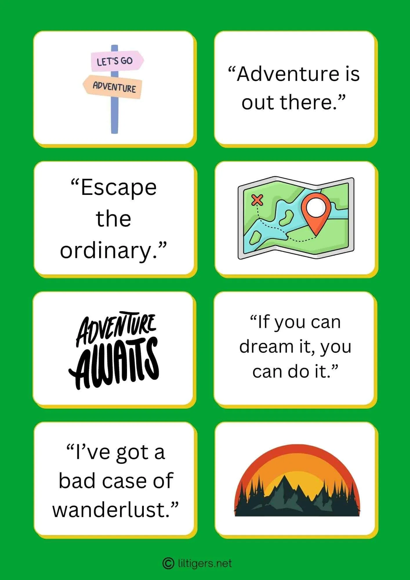 Free Printable Adventure Sayings for Kids
