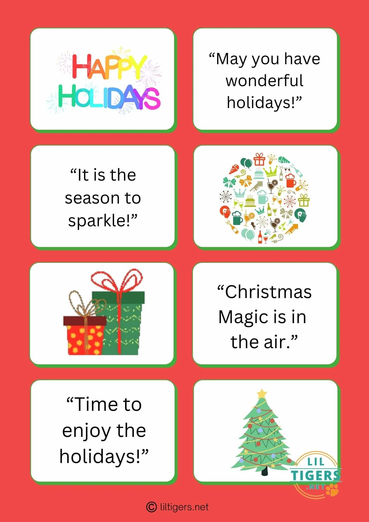 free printable holiday sayings for kids