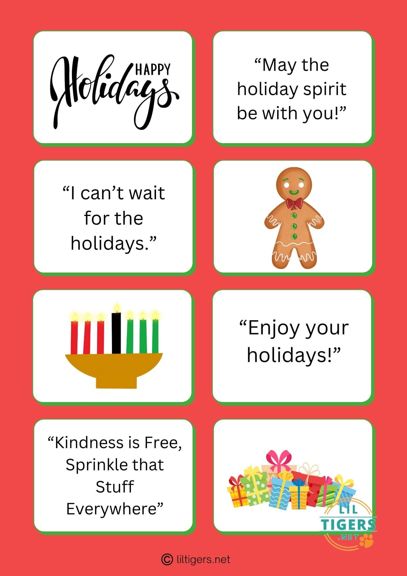 free printable holiday quotes for kids