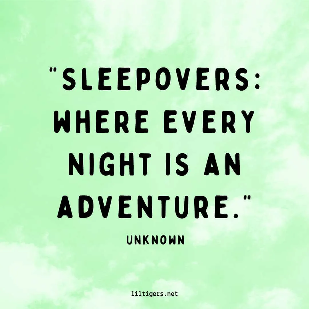 Sleepover Sayings for Kids
