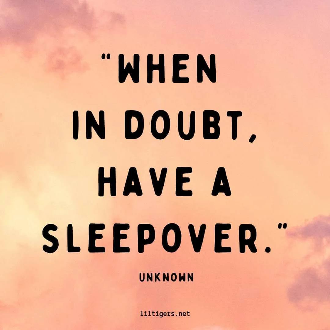 Funny Sleepover Captions for Kids